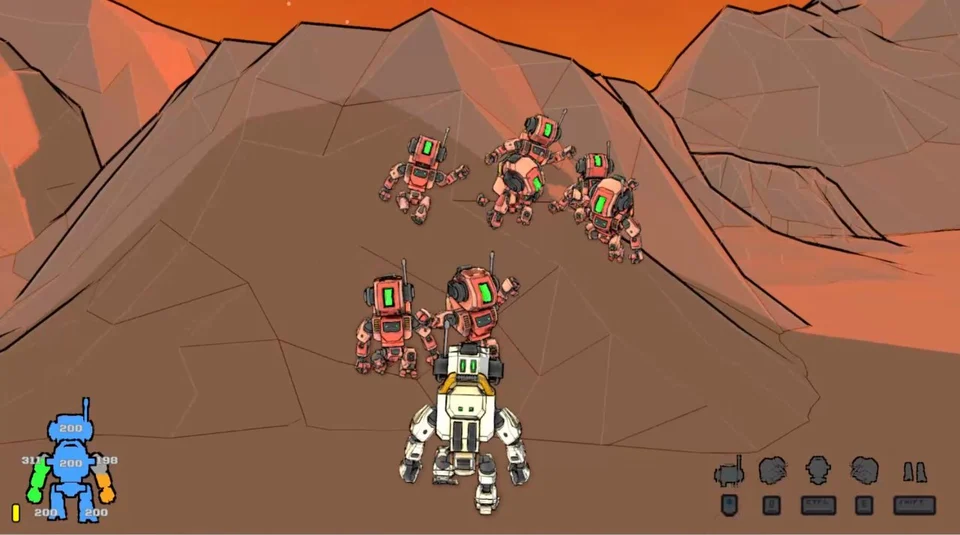 敵メカの腕をもぎ取って自分に付ける物理演算ロボ格闘『Mecha Mayhem』がSteamでプレイテスト受付中。3勢力のパーツを混ぜて組む、ソロ・協力・対戦対応